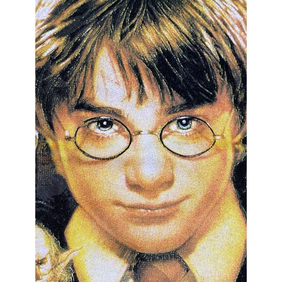 Harry Potter and the Sorcerer’s Stone Graphic T-Shirt Black Vintage Tee Medium - Picture 6 of 8